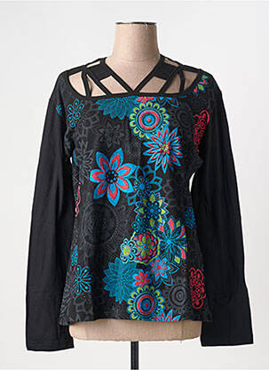 Tricou negru COTON DU MONDE femeie