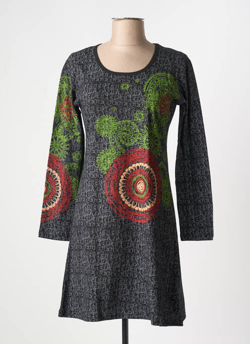 Rochie scurtă gri COTON DU MONDE femeie