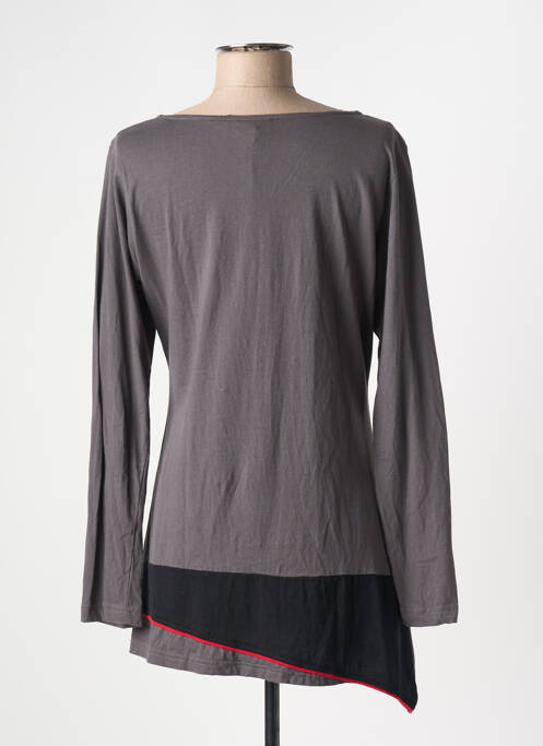 Tunică mâneci lungi gri COTON DU MONDE femeie