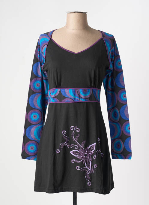 Tunică mâneci lungi negru COTON DU MONDE femeie