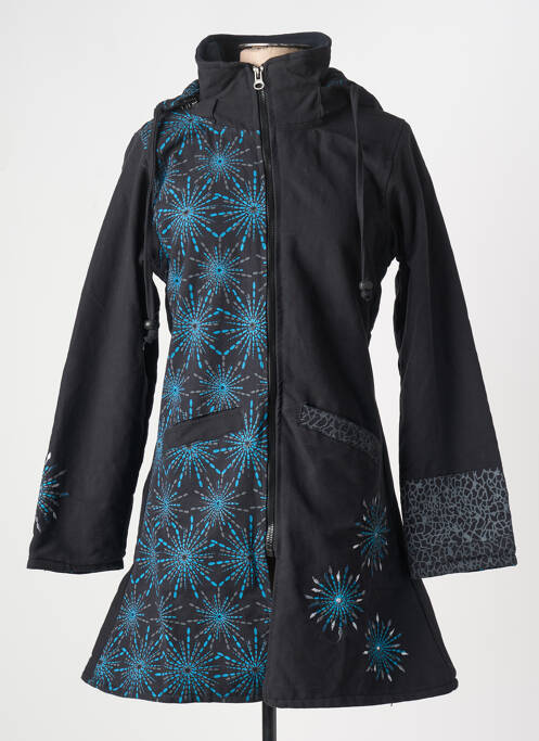 Palton lung negru COTON DU MONDE femeie