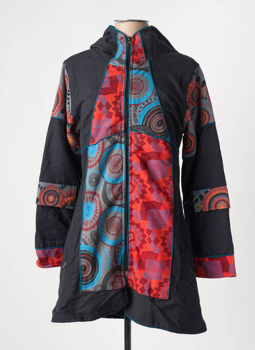 Palton lung negru COTON DU MONDE femeie