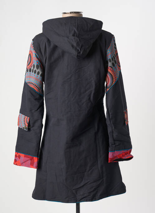 Palton lung negru COTON DU MONDE femeie