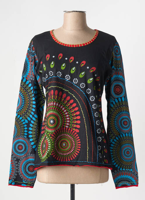 Tricou negru COTON DU MONDE femeie