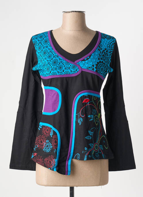 Tricou negru COTON DU MONDE femeie