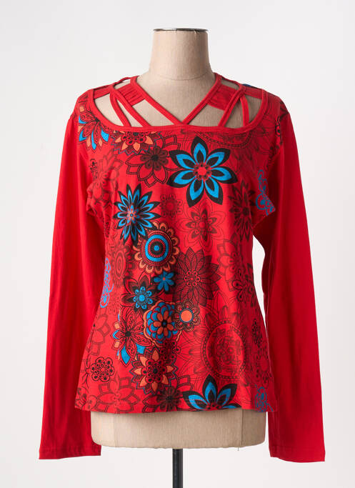 Tricou roșu COTON DU MONDE femeie