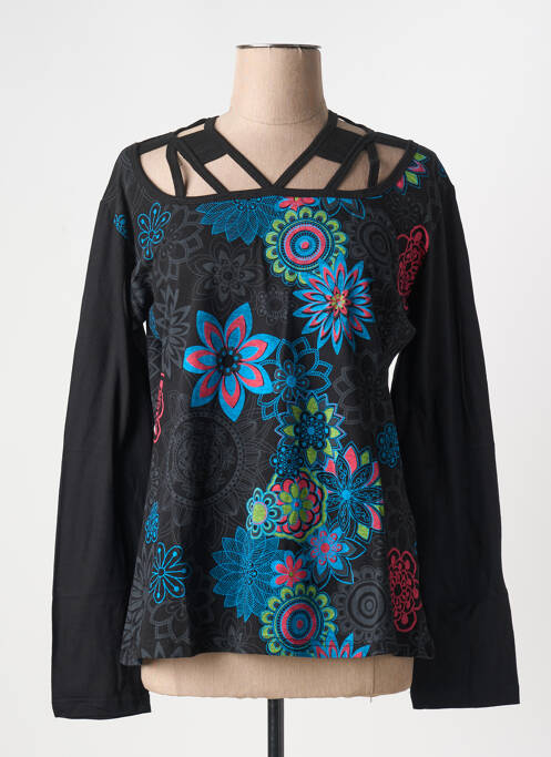 Tricou negru COTON DU MONDE femeie