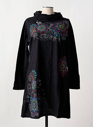 Tunică mâneci lungi negru COTON DU MONDE femeie