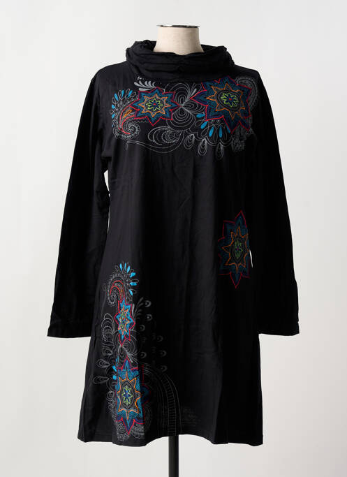 Tunică mâneci lungi negru COTON DU MONDE femeie