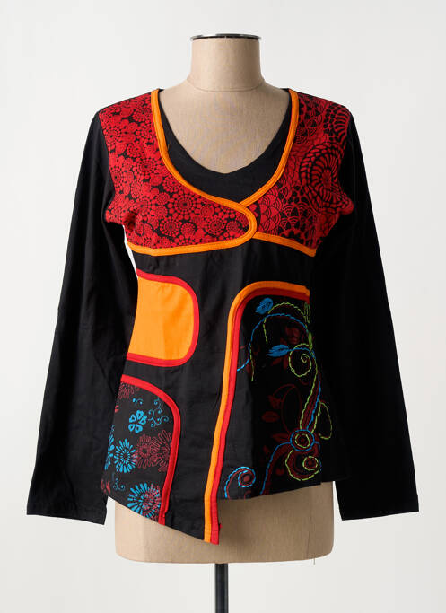 Top negru COTON DU MONDE femeie