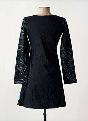 Rochie scurtă mâneci lungi mâneci lungi negru COTON DU MONDE femeie