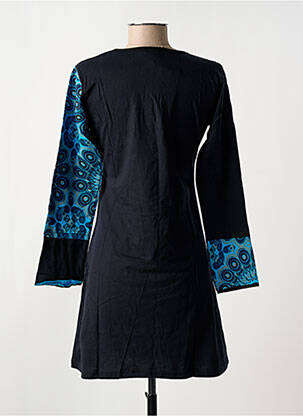 Rochie scurtă mâneci lungi mâneci lungi negru COTON DU MONDE femeie