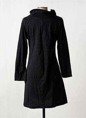 Rochie scurtă mâneci lungi mâneci lungi negru COTON DU MONDE femeie