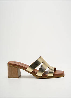 Mulete/Saboți auriu EVA FRUTOS femeie