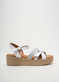 Sandale/pantofi decupați material neted toc de 4 la 6 cm alb EVA FRUTOS femme