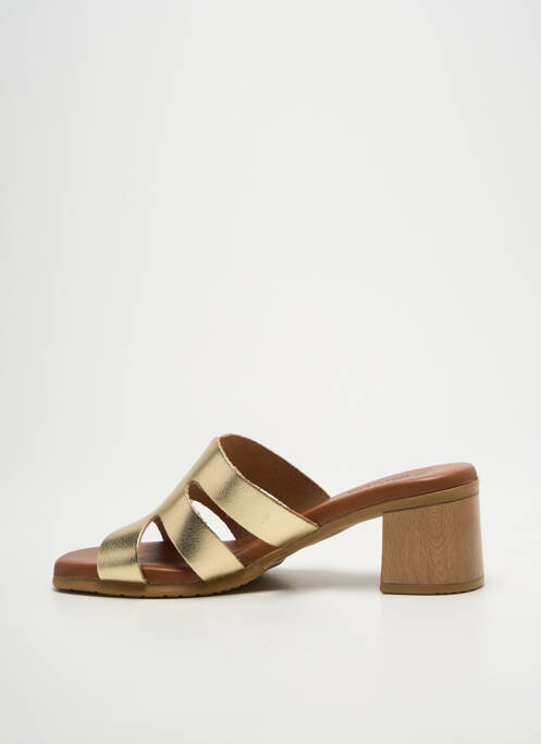 Mulete/Saboți auriu EVA FRUTOS femeie