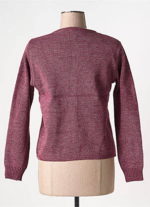 Vestă cu mâneci lungi guler rotund violet DUGER femeie