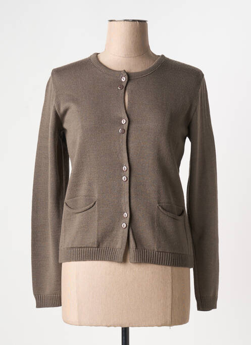 Vestă cu mâneci lungi maro DUGER femeie