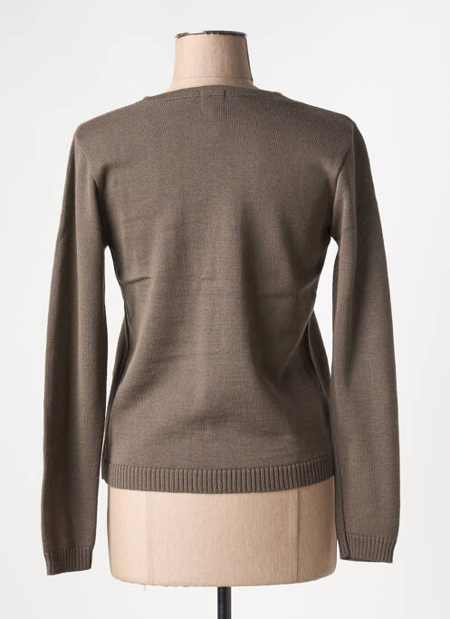 Vestă cu mâneci lungi maro DUGER femeie