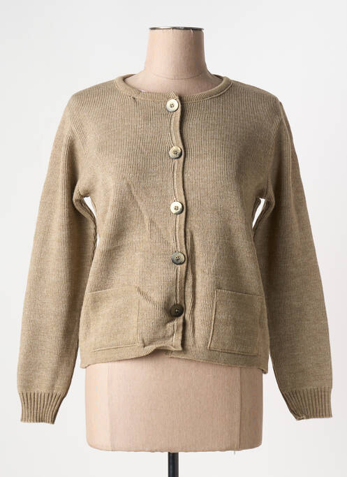 Vestă cu mâneci lungi maro DUGER femeie