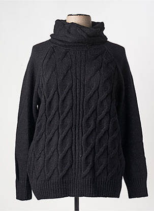 Pulover cu guler înalt negru DUGER femeie