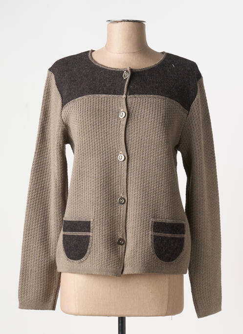 Vestă cu mâneci lungi bej DUGER femeie