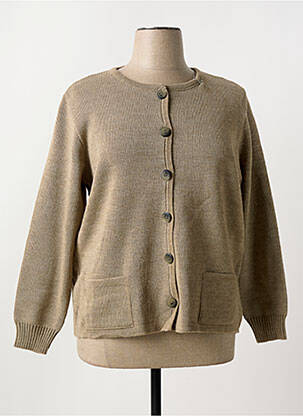 Vestă cu mâneci lungi maro DUGER femeie