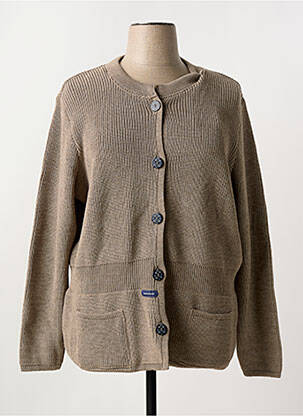 Vestă cu mâneci lungi maro DUGER femeie