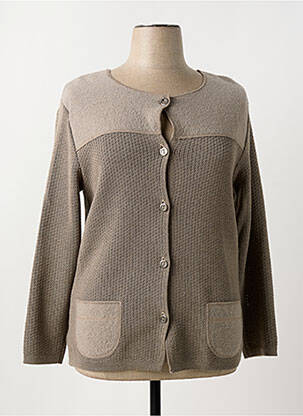 Vestă cu mâneci lungi maro DUGER femeie