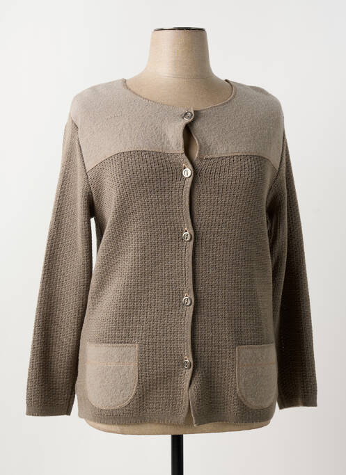 Vestă cu mâneci lungi maro DUGER femeie