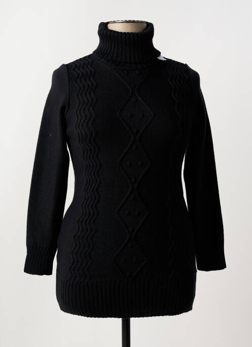 Pulover cu guler înalt negru DUGER femeie