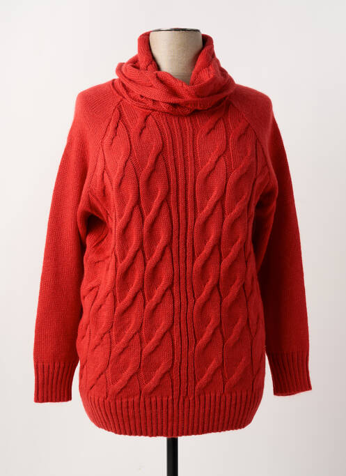 Pulover cu guler înalt portocaliu DUGER femeie