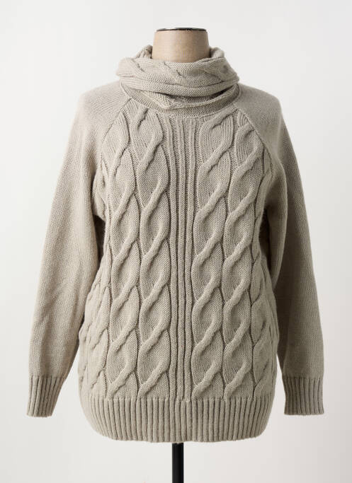 Pulover cu guler înalt gri DUGER femeie