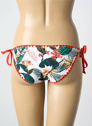 Chiloți de baie imprimeu tie and dye bikini portocalie LAGON BLEU femeie