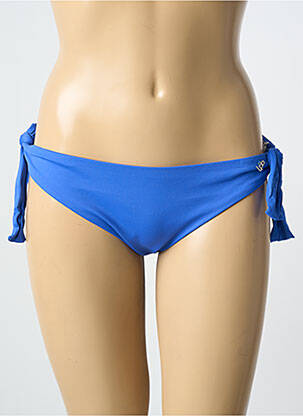 Chiloți de baie efect material satinat bikini albastru LES P'TITES BOMBES femeie