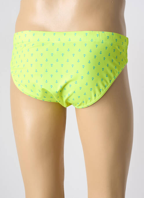 Slip de baie țesătură satinată galben SCUOLA NAUTICA ITALIANA homme