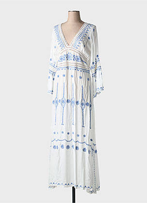Rochie de plajă croială cambrată albastru KIWI femeie
