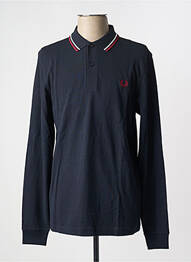 Polo mâneci lungi mâneci lungi negru FRED PERRY homme