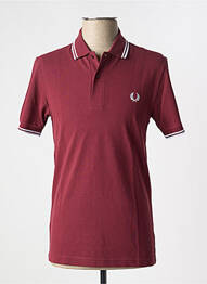 Polo croială dreaptă mâneci scurte roșu FRED PERRY homme