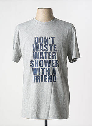 Tricou croială dreaptă mâneci scurte gri ECOALF bărbat