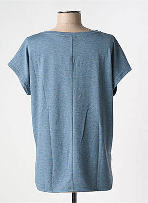 Tricou croială dreaptă mâneci scurte albastru ICHI femeie