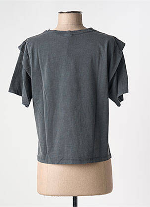 Tricou croială dreaptă mâneci scurte gri PIECES femeie