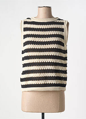 Pulover bej ICHI femeie