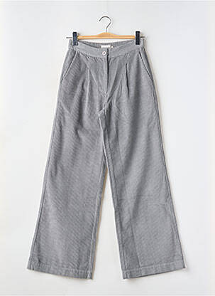 Pantalon evazat talie elastică gri THINKING MU femeie