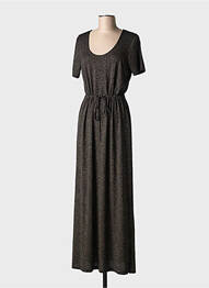 Rochie lungă mâneci scurte mâneci scurte negru PIECES femme