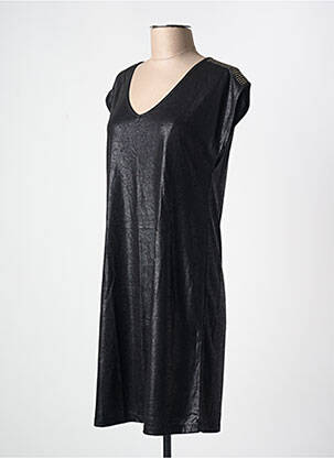 Rochie scurtă croială fluidă mâneci scurte negru PIECES femeie