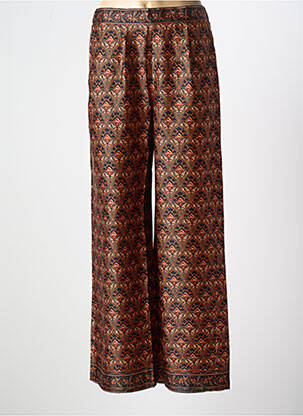 Pantalon larg croială fluidă mărime normală maro LA PETITE ETOILE femeie