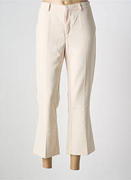 Pantalon 7/8 talie cu cleme mărime normală bej ICHI femme
