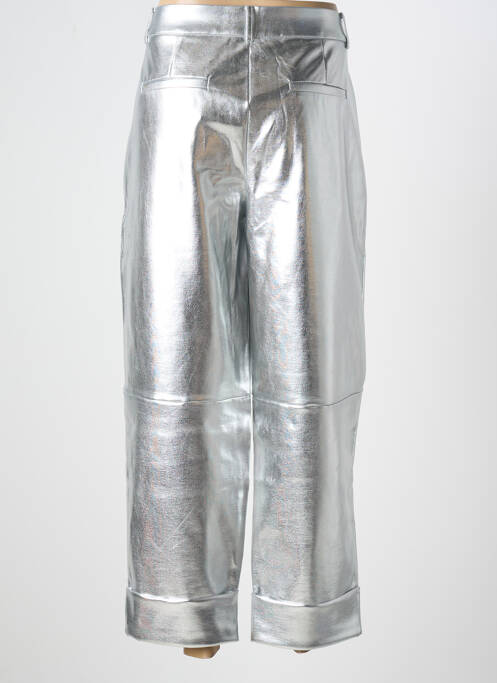 Pantalon drept argintiu ICHI femeie