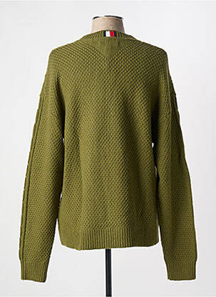 Pulover guler rotund mâneci lungi verde TOMMY HILFIGER bărbat